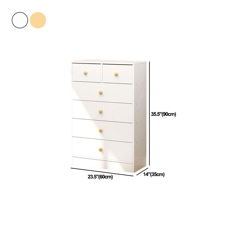 Modern Artificial Wood Lingerie Chest Vertical Storage Chest Dresser with Drawers