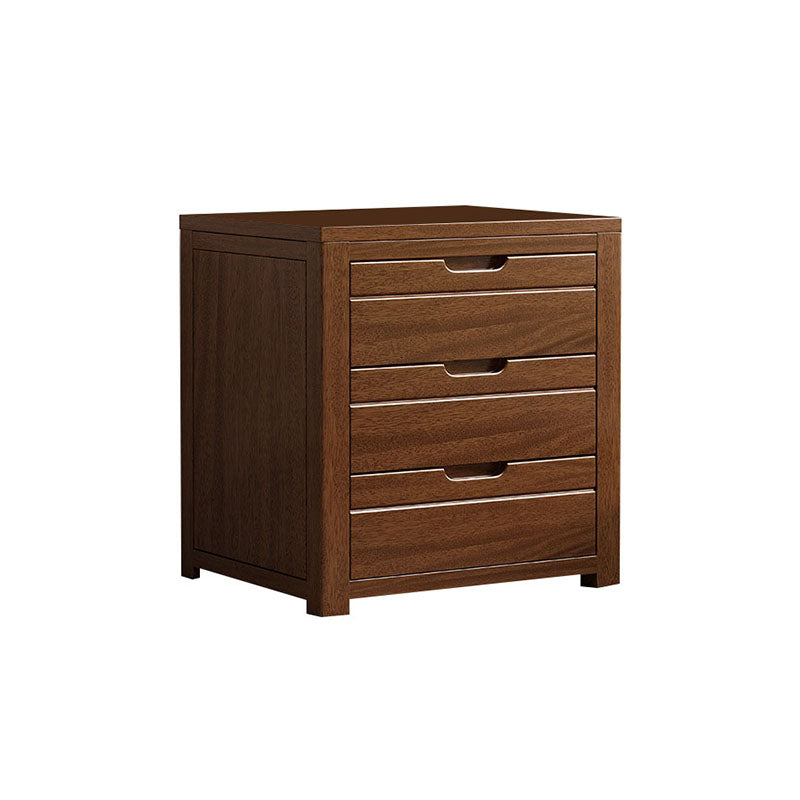 Modern Walnut Lingerie Chest Vertical Storage Chest Dresser with Drawers