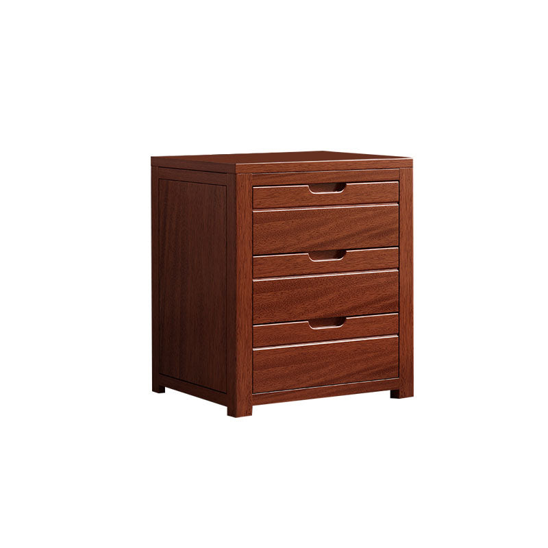 Modern Walnut Lingerie Chest Vertical Storage Chest Dresser with Drawers