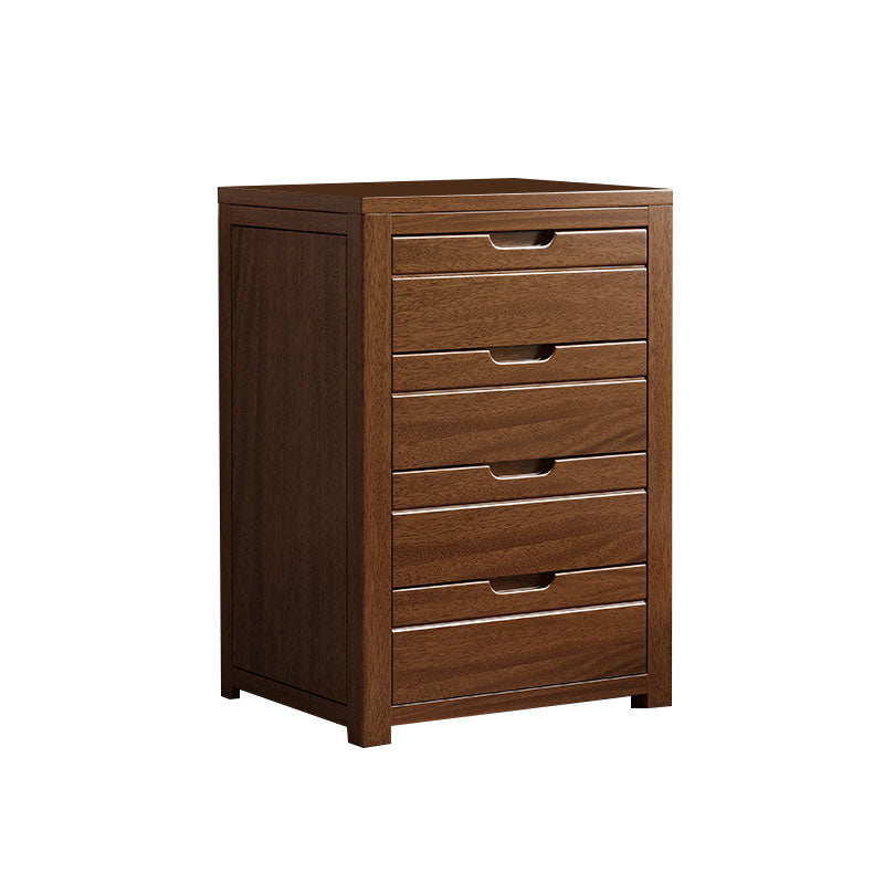 Modern Walnut Lingerie Chest Vertical Storage Chest Dresser with Drawers