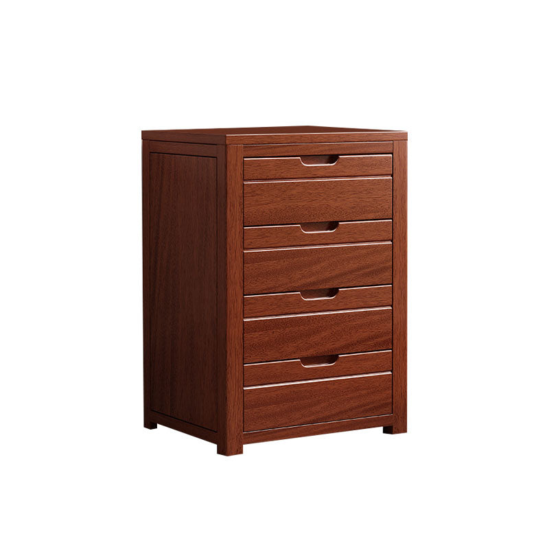 Modern Walnut Lingerie Chest Vertical Storage Chest Dresser with Drawers