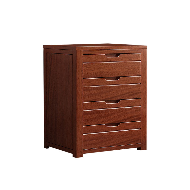 Modern Walnut Lingerie Chest Vertical Storage Chest Dresser with Drawers