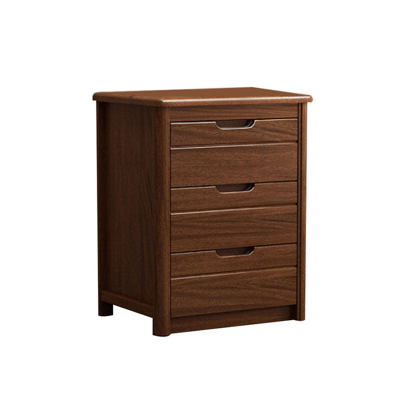 Modern Walnut Lingerie Chest Vertical Storage Chest Dresser with Drawers