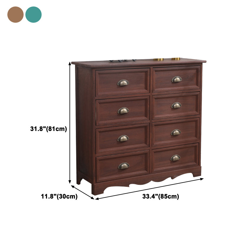 11.8" D Traditional Solid Wood Storage Chest Vertical Storage Chest Dresser with Drawers