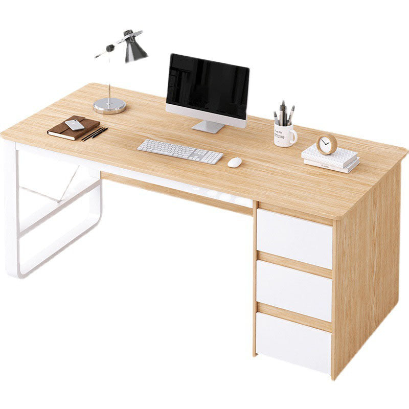 Modern Rectangular Office Desk Home Office Writing Desk with Drawers