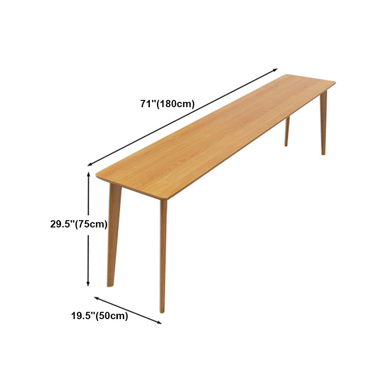 Modern Style Office Desk Curved Solid Wood  Parsons Desk for Home