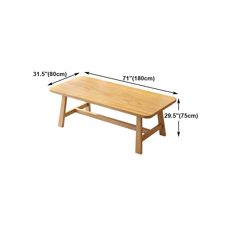 Modern Style Office Desk Solid Wood Trestle Writing Desk for Home