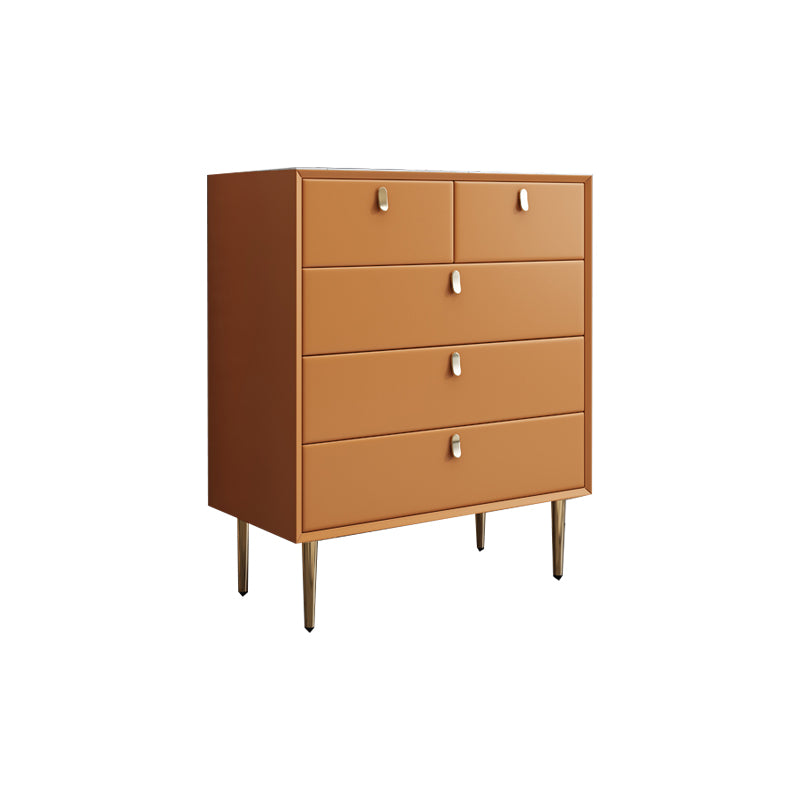 Vertical Wood Lingerie Chest Modern Bedroom Storage Chest with 5 Drawers