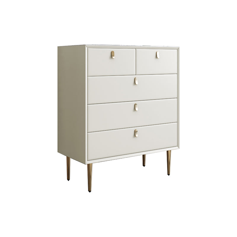 Vertical Wood Lingerie Chest Modern Bedroom Storage Chest with 5 Drawers