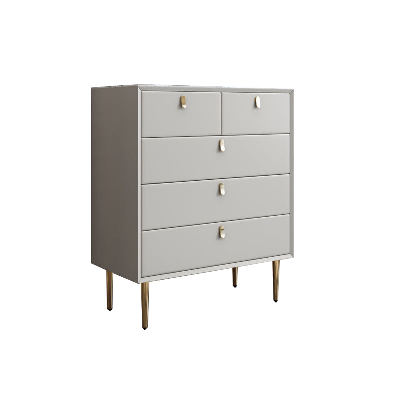 Vertical Wood Lingerie Chest Modern Bedroom Storage Chest with 5 Drawers