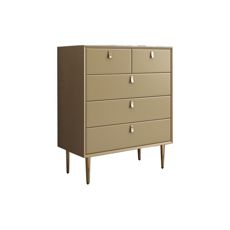 Vertical Wood Lingerie Chest Modern Bedroom Storage Chest with 5 Drawers