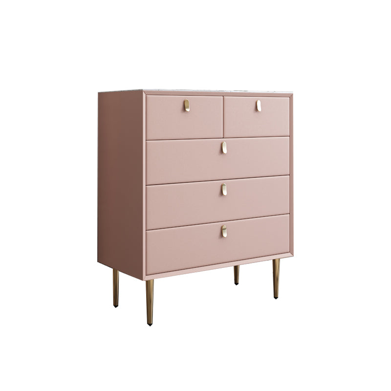 Vertical Wood Lingerie Chest Modern Bedroom Storage Chest with 5 Drawers