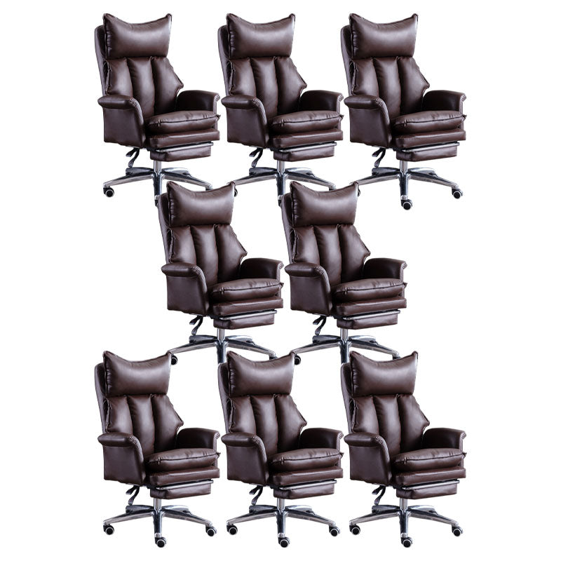 Modern Slide Chair High Back Ergonomic Adjustable Leather Executive Chair