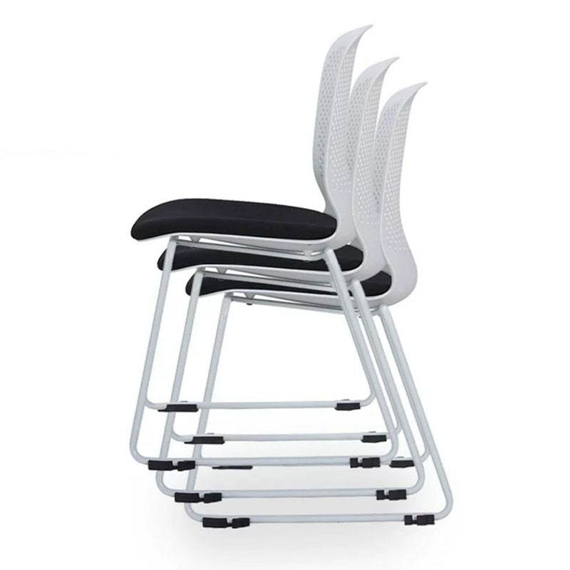 Modern Armless Upholstered Office Chair Plastic Ergonomic Office Chair