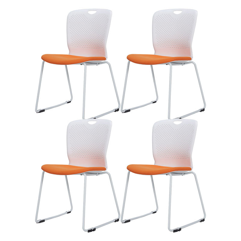 Modern Armless Upholstered Office Chair Plastic Ergonomic Office Chair