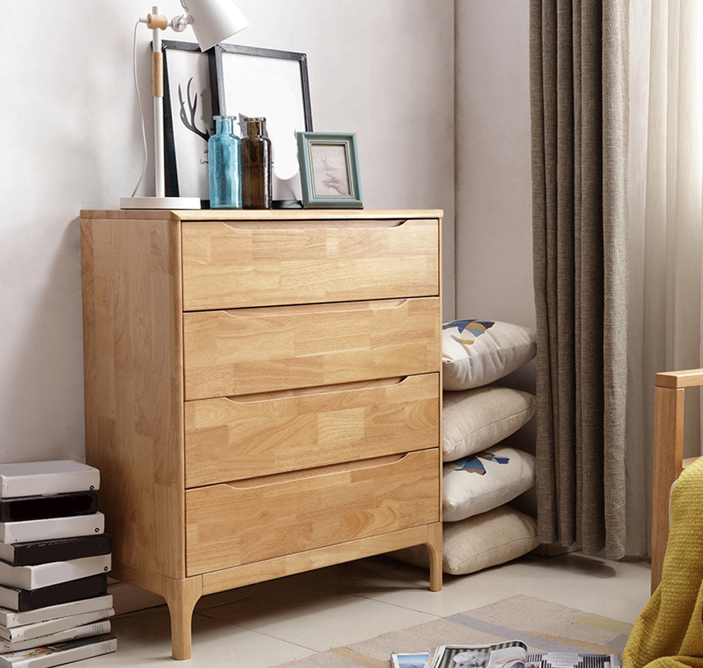 Solid Wood Storage Chest Dresser Modern Storage Chest with Drawers for Bedroom