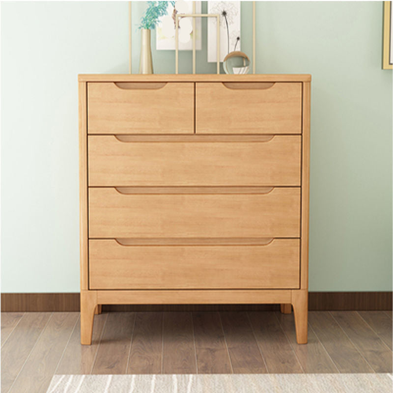 Solid Wood Storage Chest Dresser Modern Storage Chest with Drawers for Bedroom