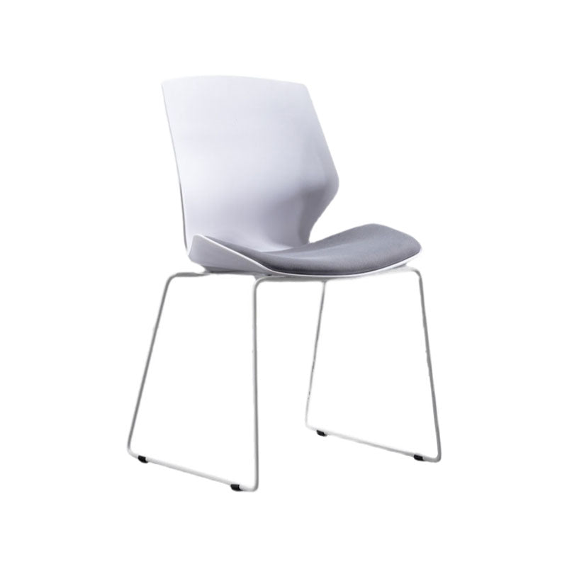 Modern Armless Upholstered Task Chair No Wheels Office Chair