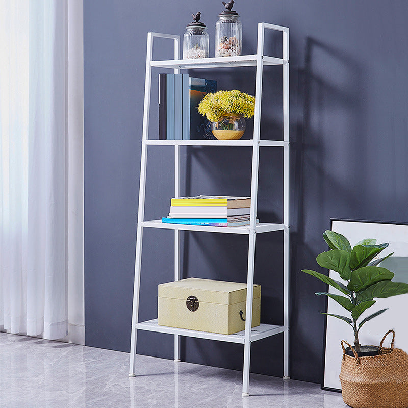 Modern Style 4 Levels Bookcase Open Back 59" H X 14" W Ladder Bookshelf