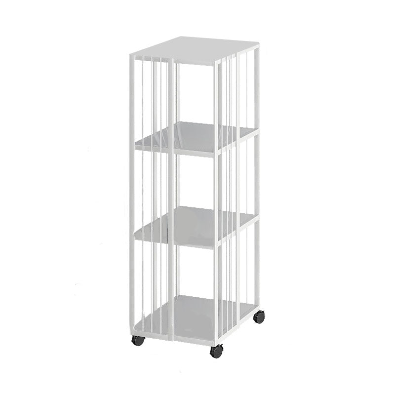 Modern Metal Bookshelf Standard Vertical Bookcase in Burnish