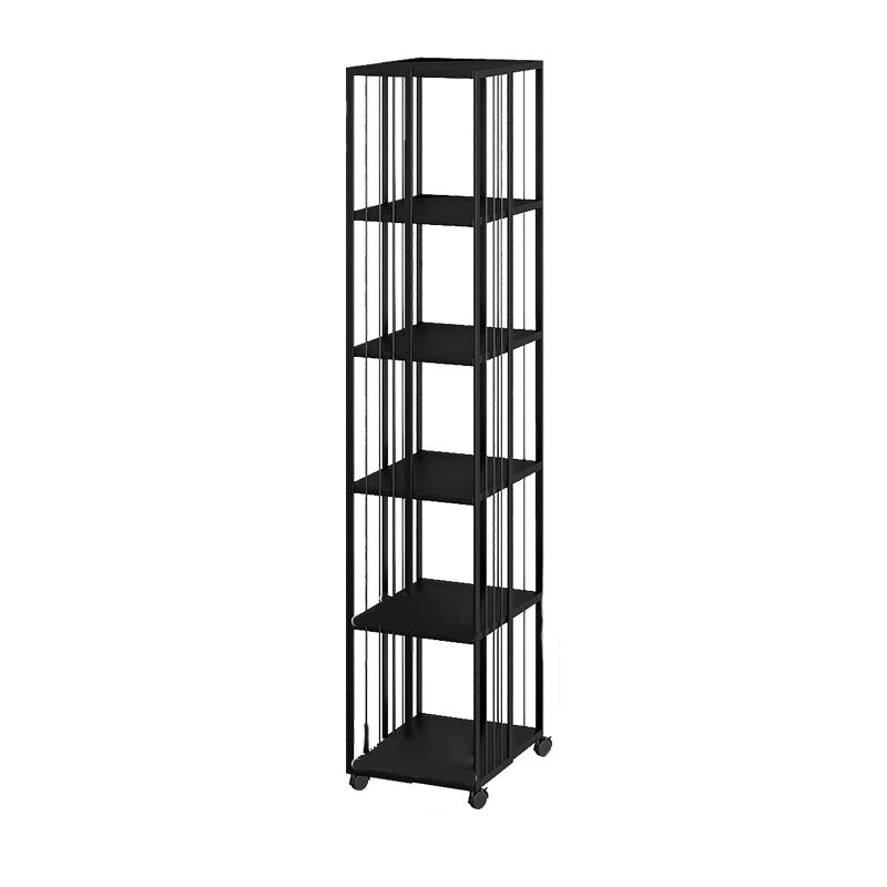 Modern Metal Bookshelf Standard Vertical Bookcase in Burnish