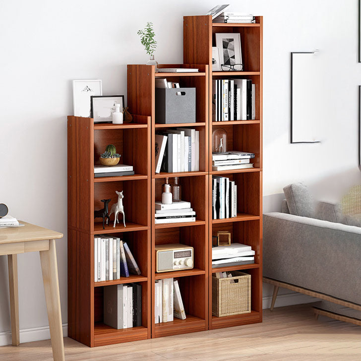 Modern Style Standard Bookcase Engineered Wood Closed Back Bookshelf