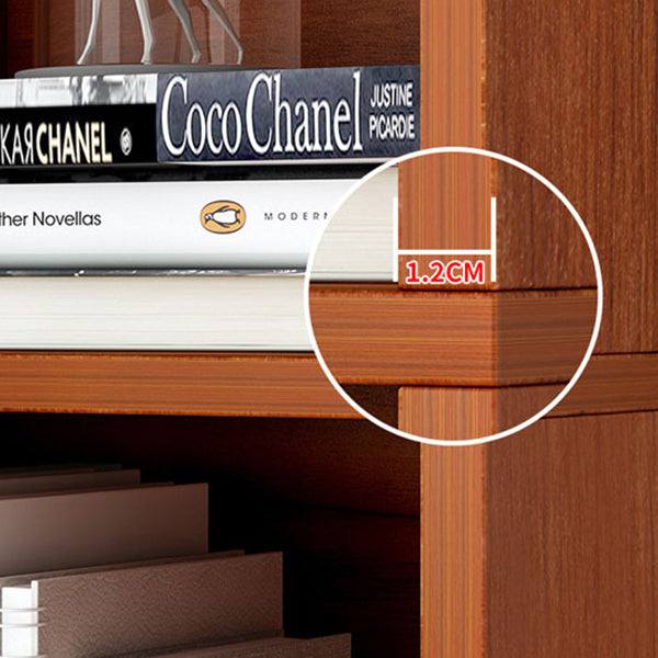 Modern Style Standard Bookcase Engineered Wood Closed Back Bookshelf