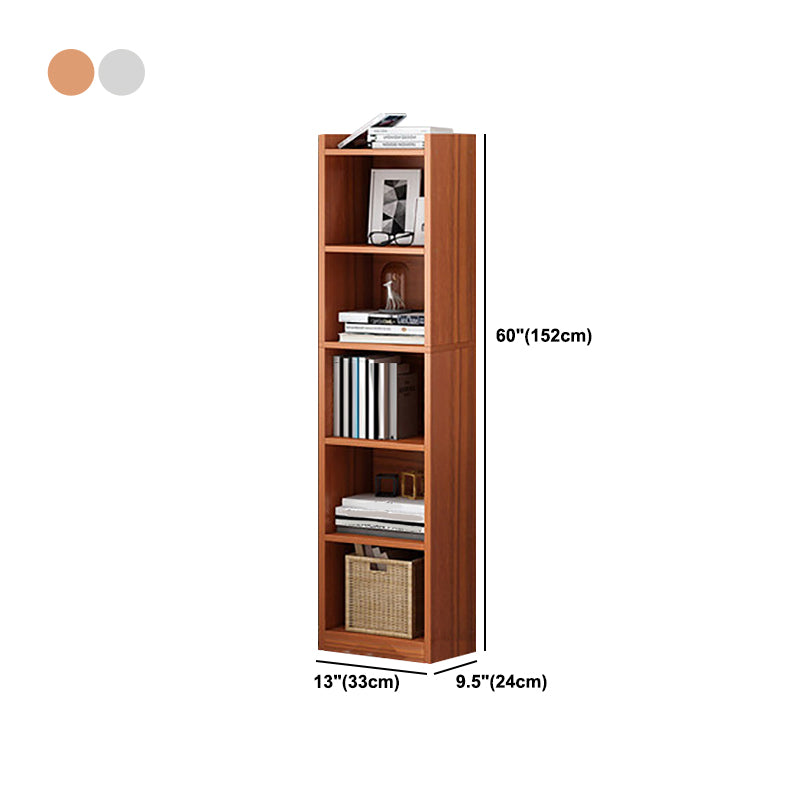 Modern Style Standard Bookcase Engineered Wood Closed Back Bookshelf