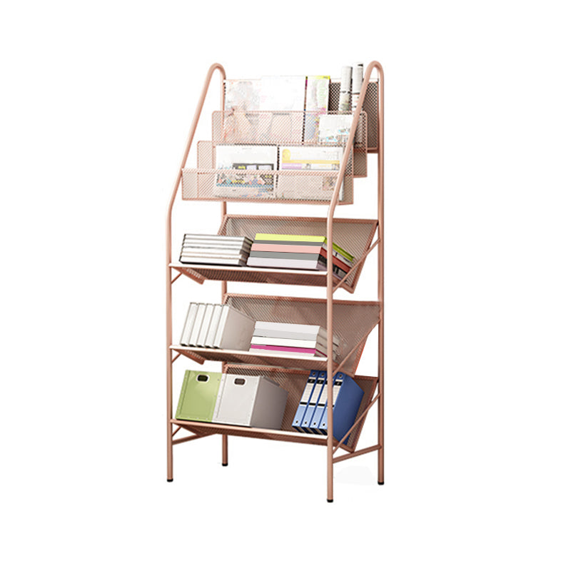 Modern Metal Book Shelf Etagere Multi Tiers Bookcase 11" Wide for Study Room