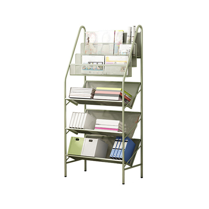 Modern Metal Book Shelf Etagere Multi Tiers Bookcase 11" Wide for Study Room