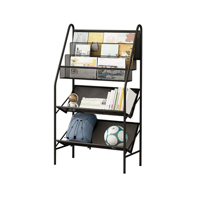 Modern Metal Book Shelf Etagere Multi Tiers Bookcase 11" Wide for Study Room