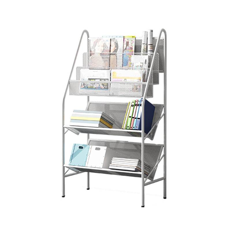 Modern Metal Book Shelf Etagere Multi Tiers Bookcase 11" Wide for Study Room