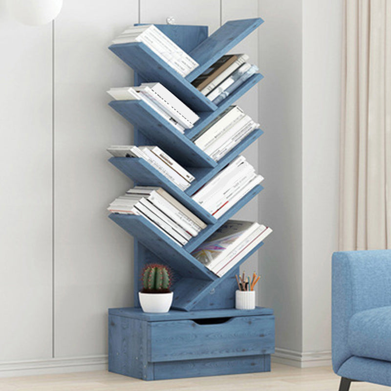 Engineered Wood Shelf Bookcase Corner Modern Vertical Book Shelf 13.4" L X 7.9" W