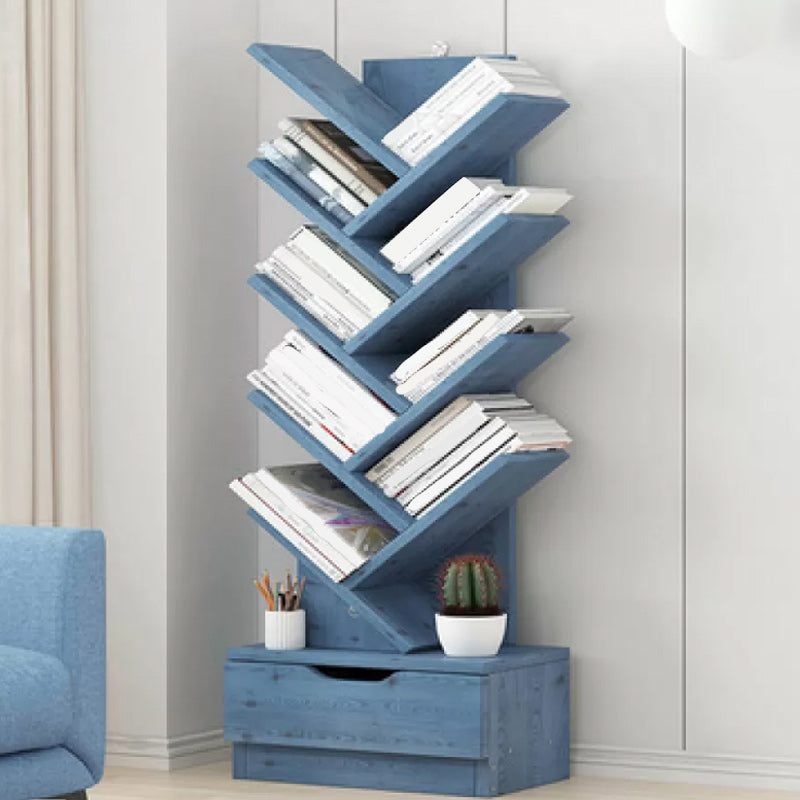 Engineered Wood Shelf Bookcase Corner Modern Vertical Book Shelf 13.4" L X 7.9" W