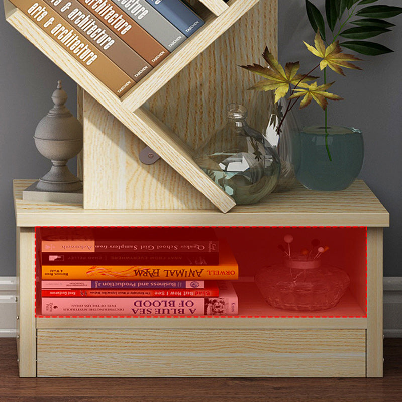 Engineered Wood Shelf Bookcase Corner Modern Vertical Book Shelf 13.4" L X 7.9" W