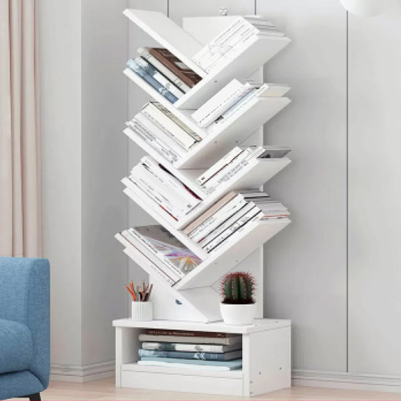 Engineered Wood Shelf Bookcase Corner Modern Vertical Book Shelf 13.4" L X 7.9" W