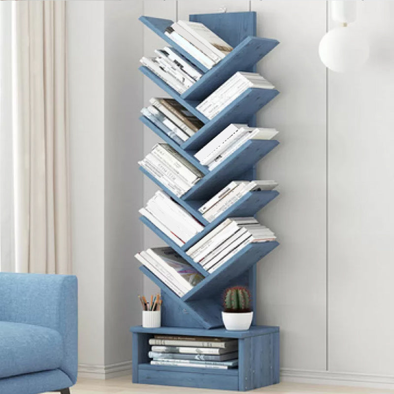 Engineered Wood Shelf Bookcase Corner Modern Vertical Book Shelf 13.4" L X 7.9" W