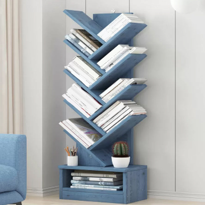 Engineered Wood Shelf Bookcase Corner Modern Vertical Book Shelf 13.4" L X 7.9" W