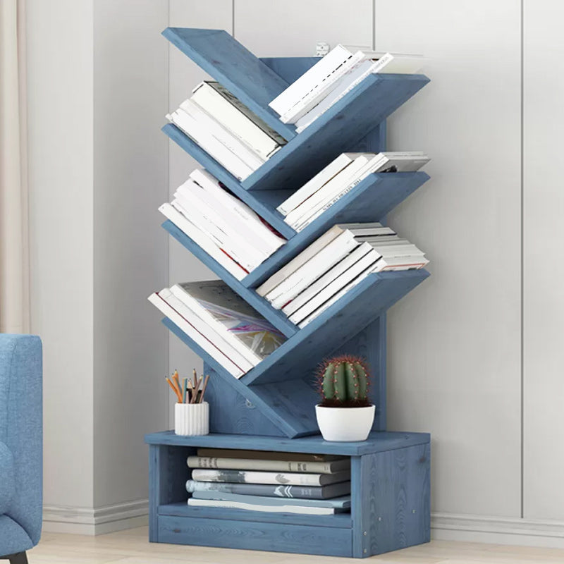 Engineered Wood Shelf Bookcase Corner Modern Vertical Book Shelf 13.4" L X 7.9" W