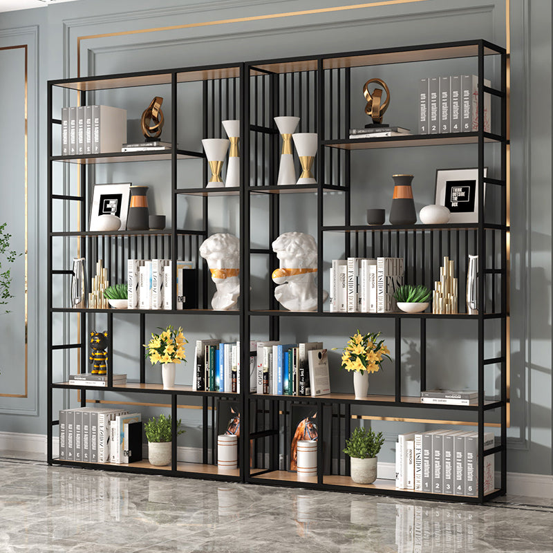 Metal Open Bookcase Scandinavian Bookshelf with Shelves for Office