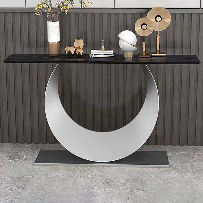 Contemporary Slate Rectangle Scratch Resistant Stain Resistant Console