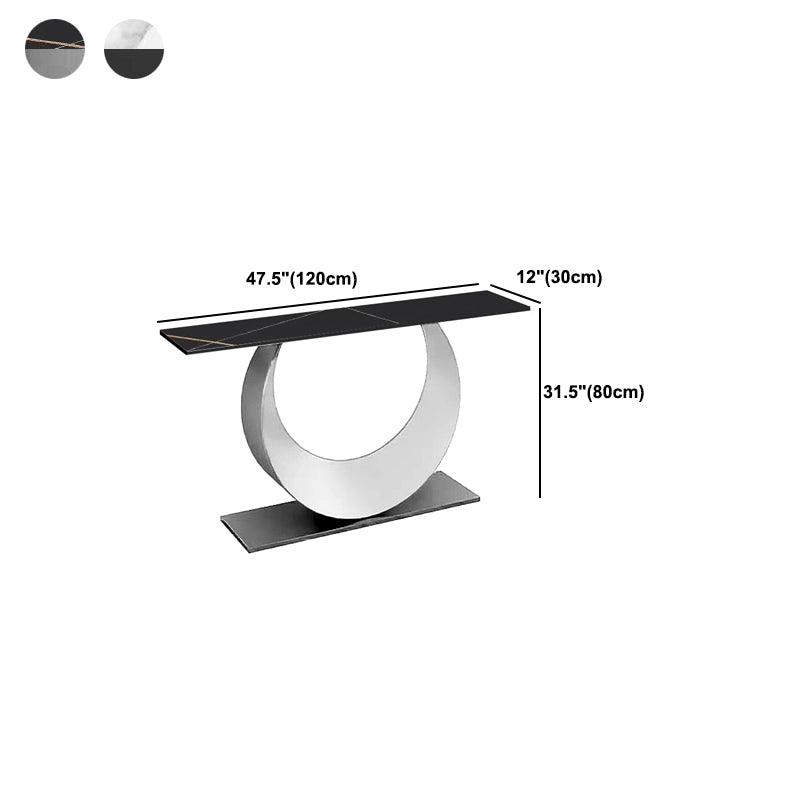 Contemporary Slate Rectangle Scratch Resistant Stain Resistant Console