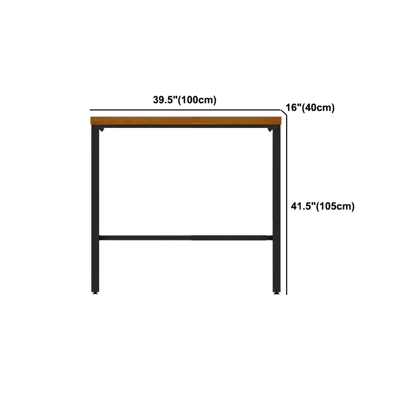 Pine Wood Bar Table Industrial Rectangle Bar Dining Table with Trestle for Cafe