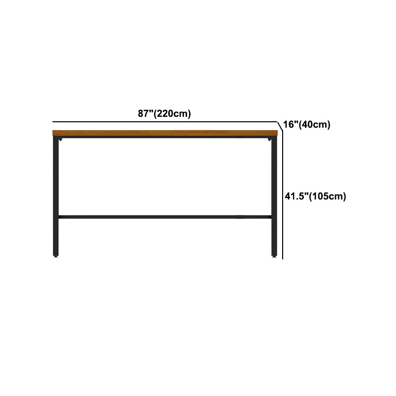 Pine Wood Bar Table Industrial Rectangle Bar Dining Table with Trestle for Cafe