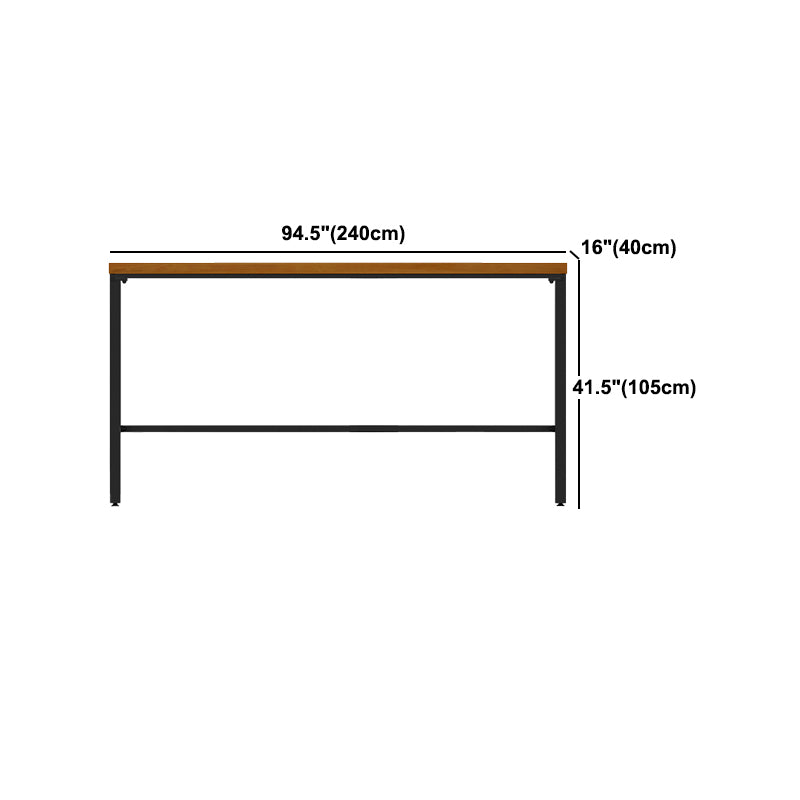 Pine Wood Bar Table Industrial Rectangle Bar Dining Table with Trestle for Cafe