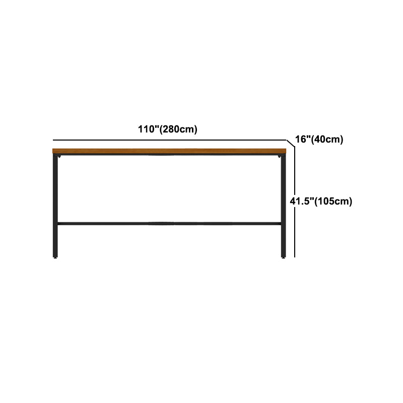 Pine Wood Bar Table Industrial Rectangle Bar Dining Table with Trestle for Cafe