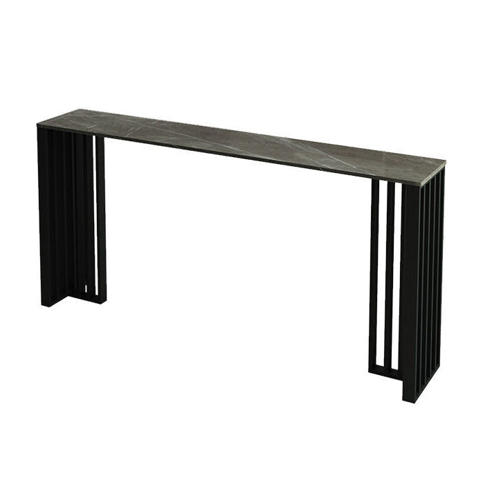 Modern Style Rectangle Bar Counter Table Sintered Stone Bar Counter Table with Metal Legs