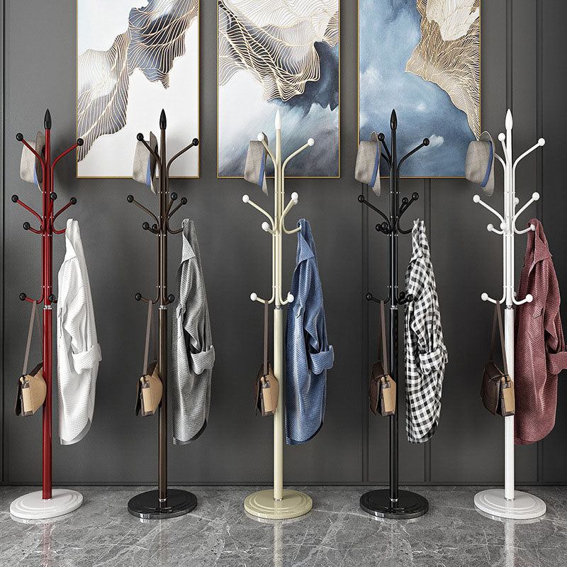 Modern Coat Rack Metal Free Standing No Distressed 9 Hooks Hall Stand