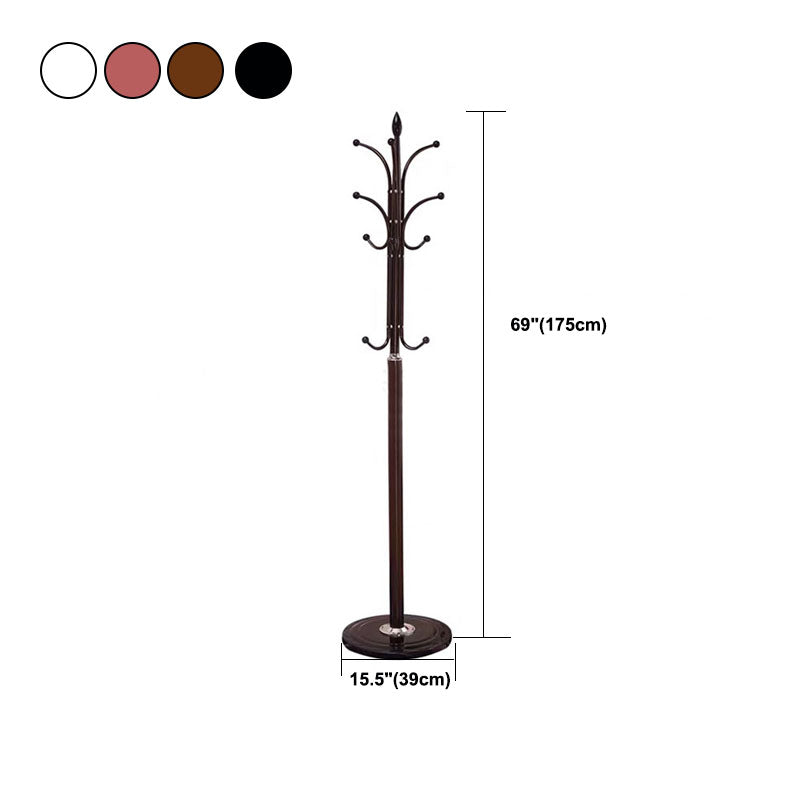 Modern Coat Rack Metal Free Standing No Distressed 9 Hooks Hall Stand