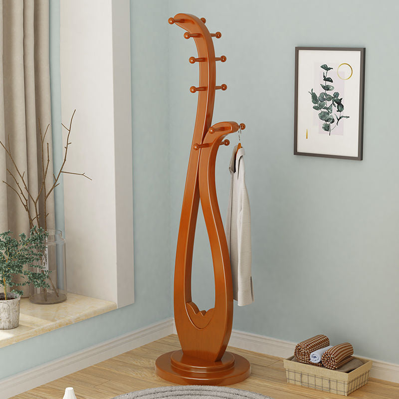 Traditional Coat Rack Solid Wood Creative Detached Floor Coat Rack